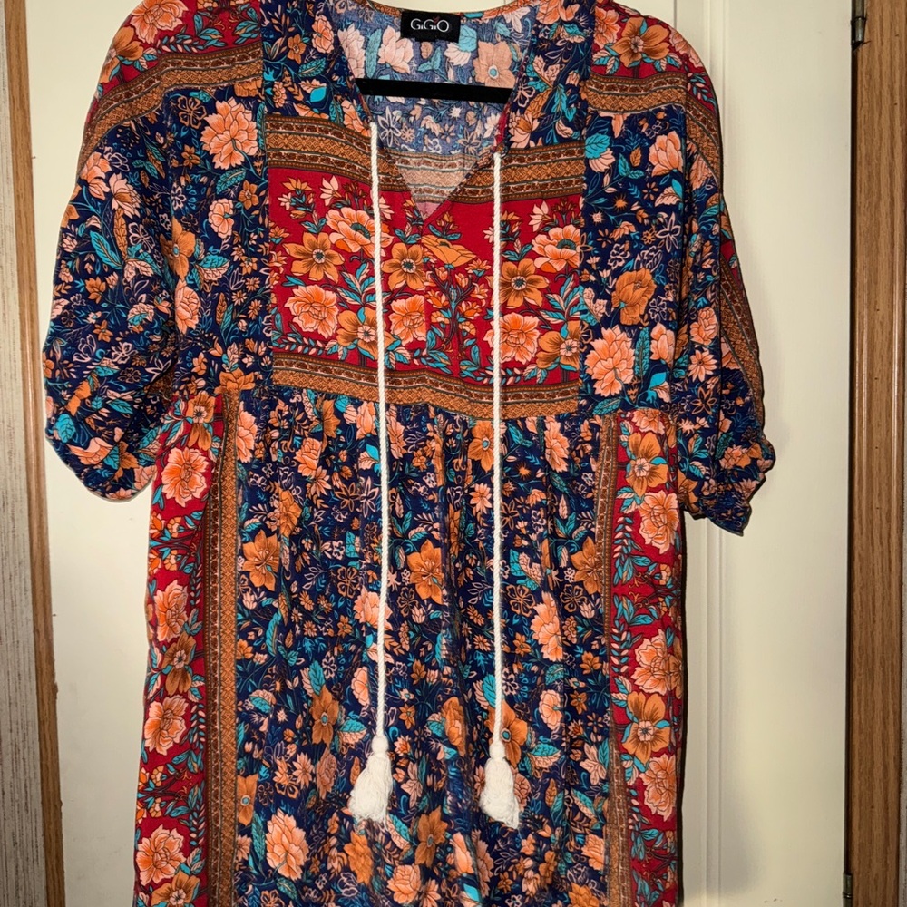 GIGIO Boho  Floral Multicolor Dress